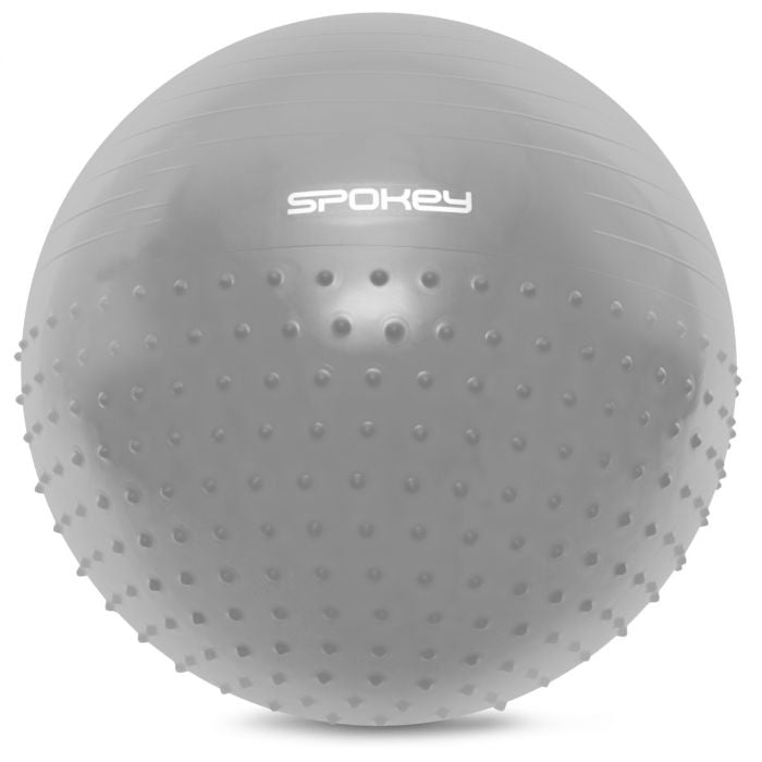 Gymnastic ball with sensory massage points HALF FIT grey 55 cm - Spokey Spokey