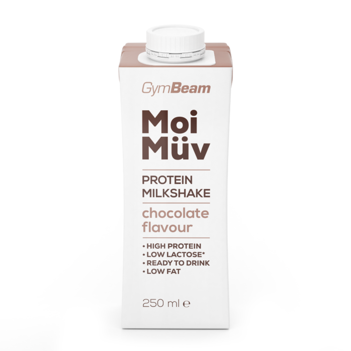 MoiMüv Protein Milkshake 18 x 250 ml čokoláda - GymBeam GymBeam