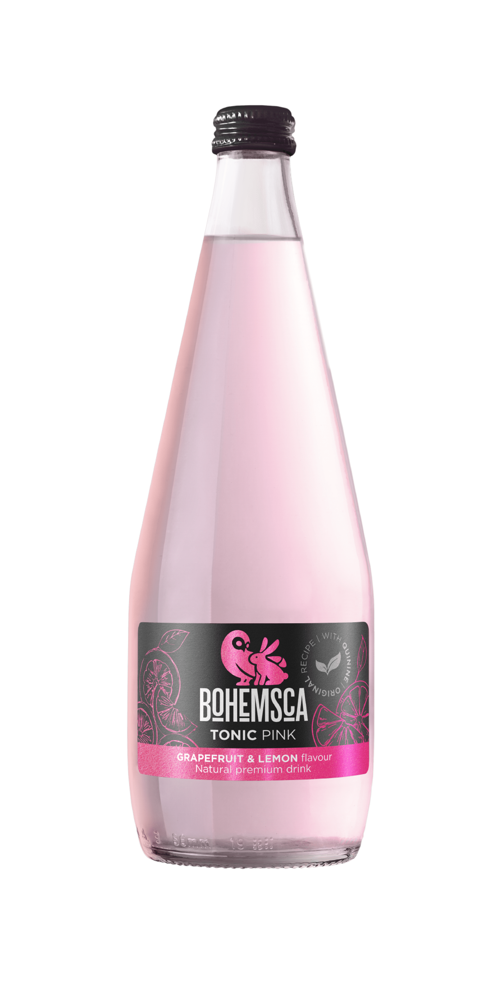Bohemsca Tonic Pink grep a citron sklo 700 ml