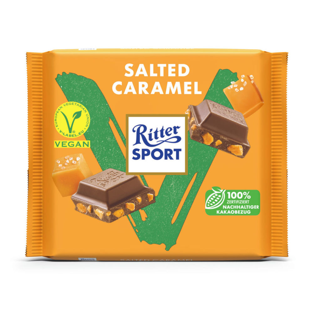 Čokoláda vegan se slaným karamelem 100 g   RITTER SPORT Ritter Sport