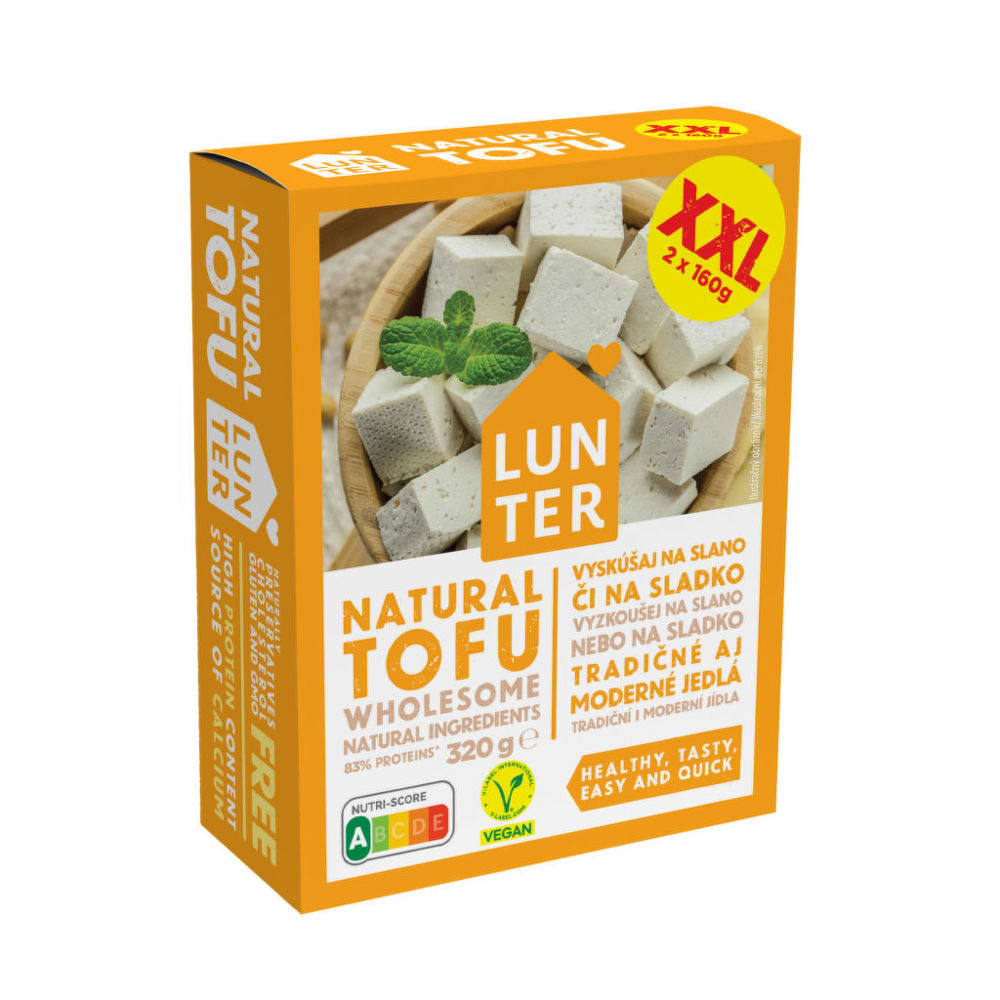 Tofu natural XXL 320 g (2x160 g)   LUNTER Lunter
