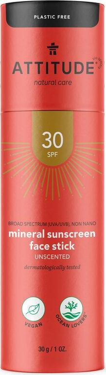 Attitude 100% minerální ochranná tyčinka na obličej a rty (SPF 30) bez vůně 30 g