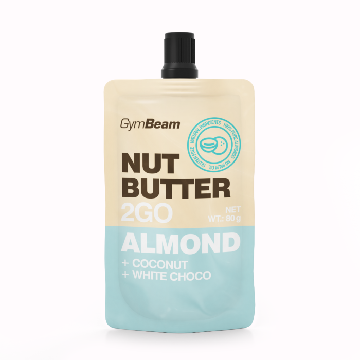 Nut Butter 2GO - almond butter with coconut and white chocolate 80 g - GymBeam GymBeam