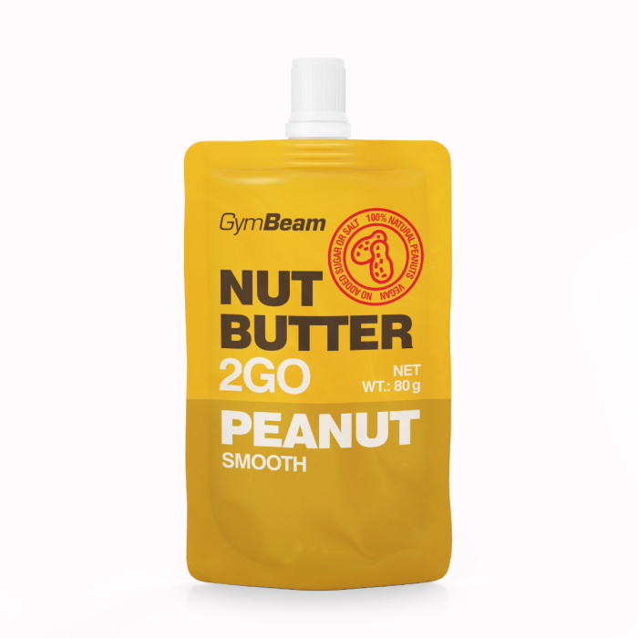 Ořechové máslo 2GO - arašídové máslo 15 x 80 g - GymBeam GymBeam