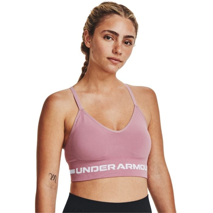 Sports Bra Seamless Low Long Pink L - Under Armour Under Armour