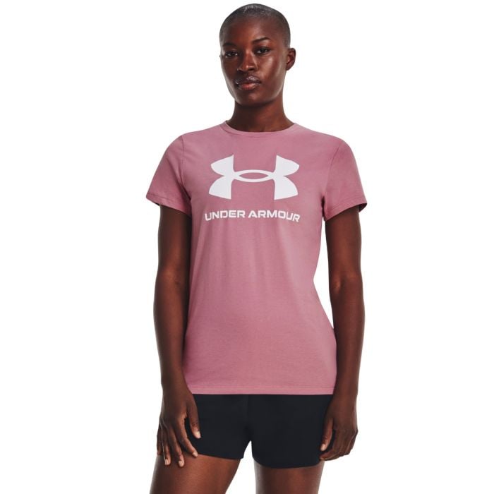 Women‘s T-shirt SPORTSTYLE LOGO SS Pink L - Under Armour Under Armour