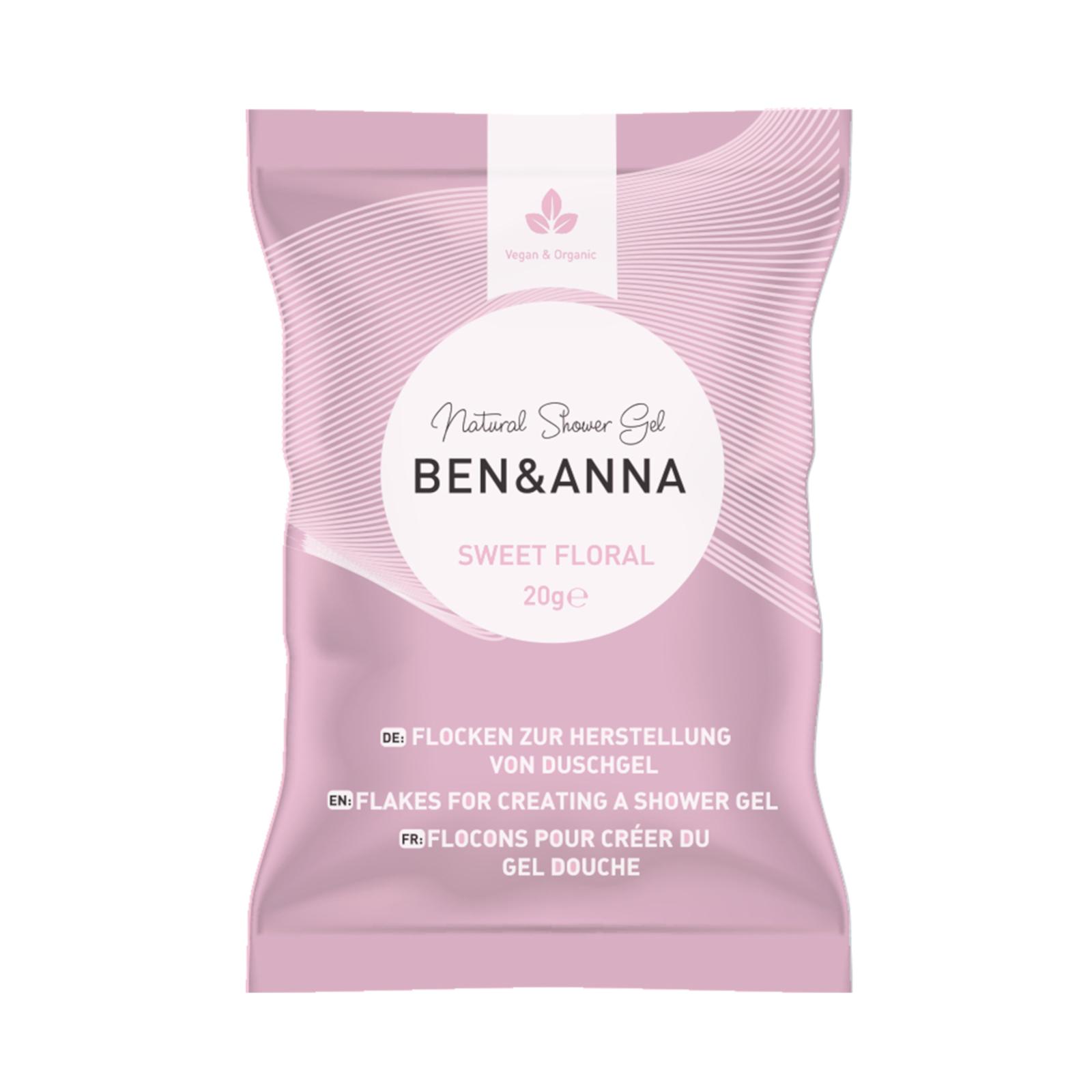 Ben & Anna Sprchový gel v zrníčkách SWEET FLORAL 2 × 20 g