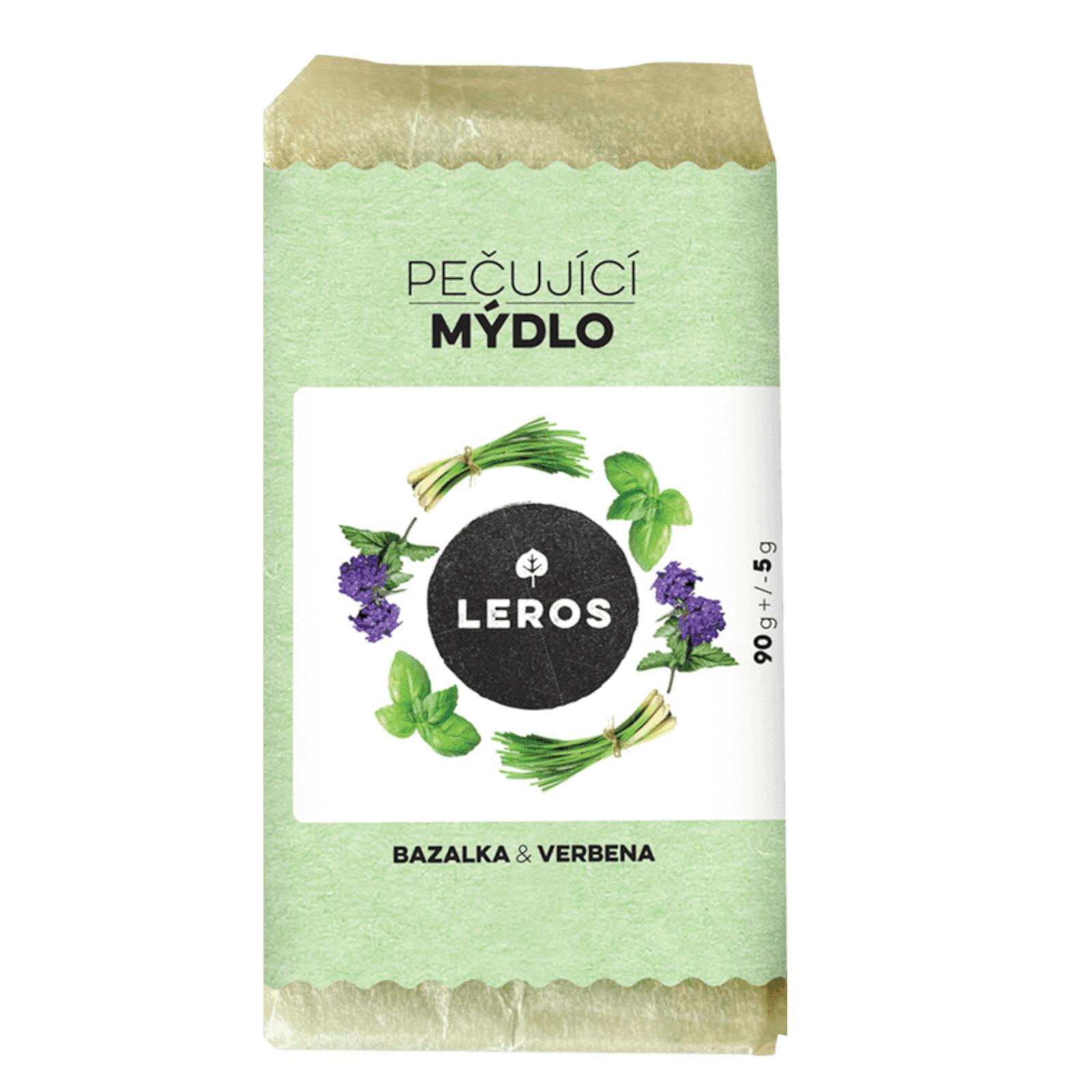 Leros Pečující mýdlo bazalka & verbena 90g