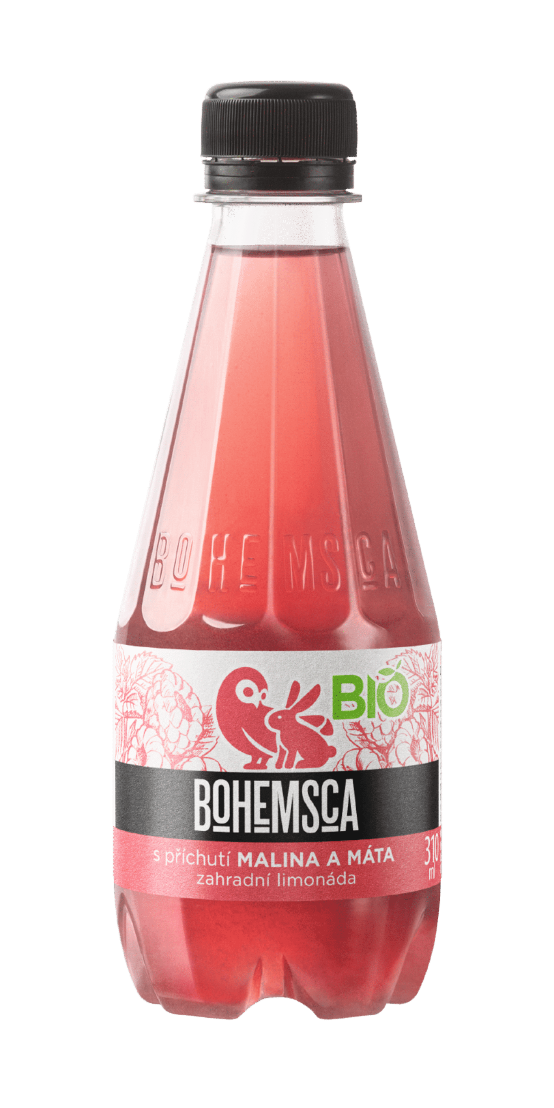 Bohemsca Zahradní limonáda - Malina a Máta BIO pet 310 ml expirace