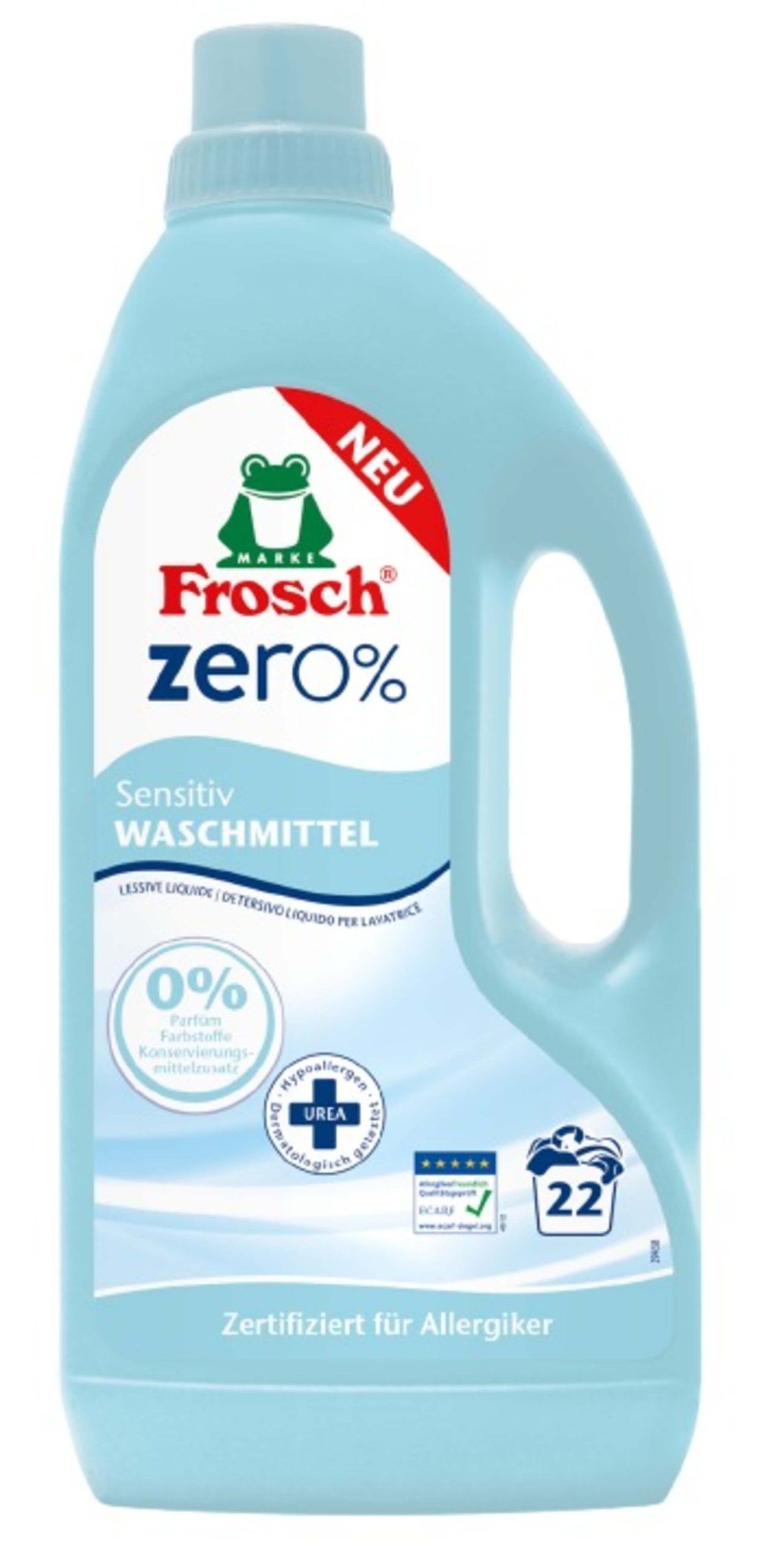 Frosch Zero% Prací prostředek pro citlivou pokožku 1500 ml expirace