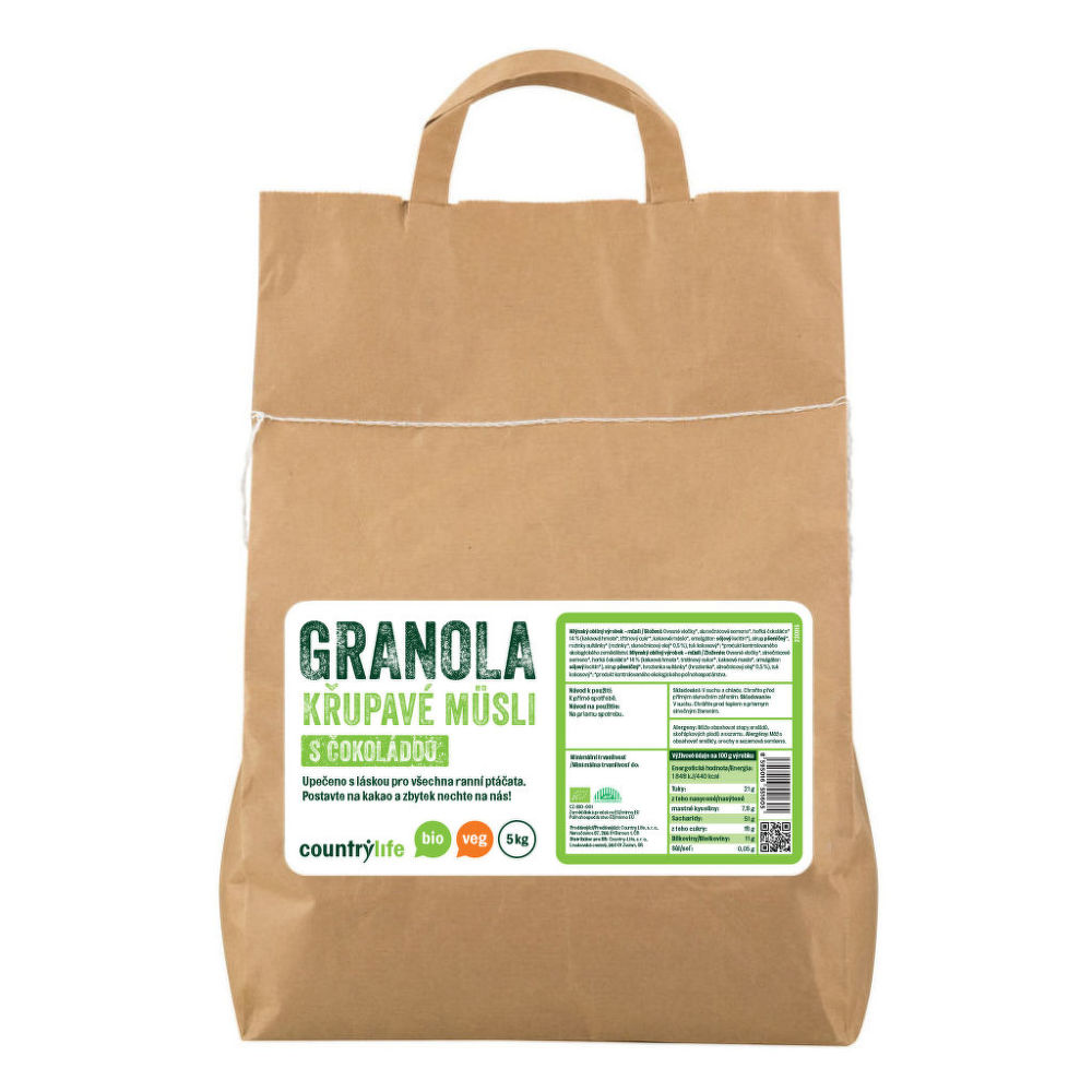 Granola - Křupavé müsli s čokoládou 5 kg BIO   COUNTRY LIFE Country Life