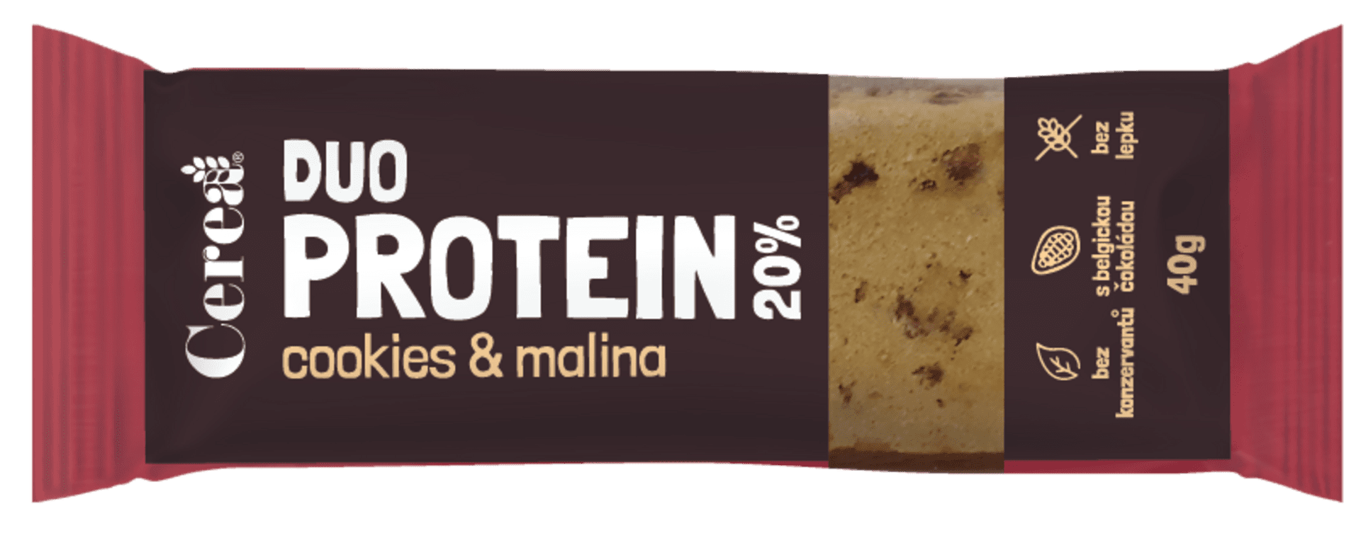 Cerea DUO PROTEIN Cookies & Malina 40 g expirace