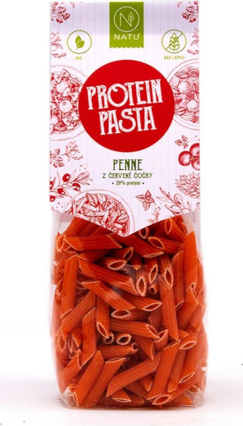 NATU Protein Pasta Penne z červené čočky BIO 250g