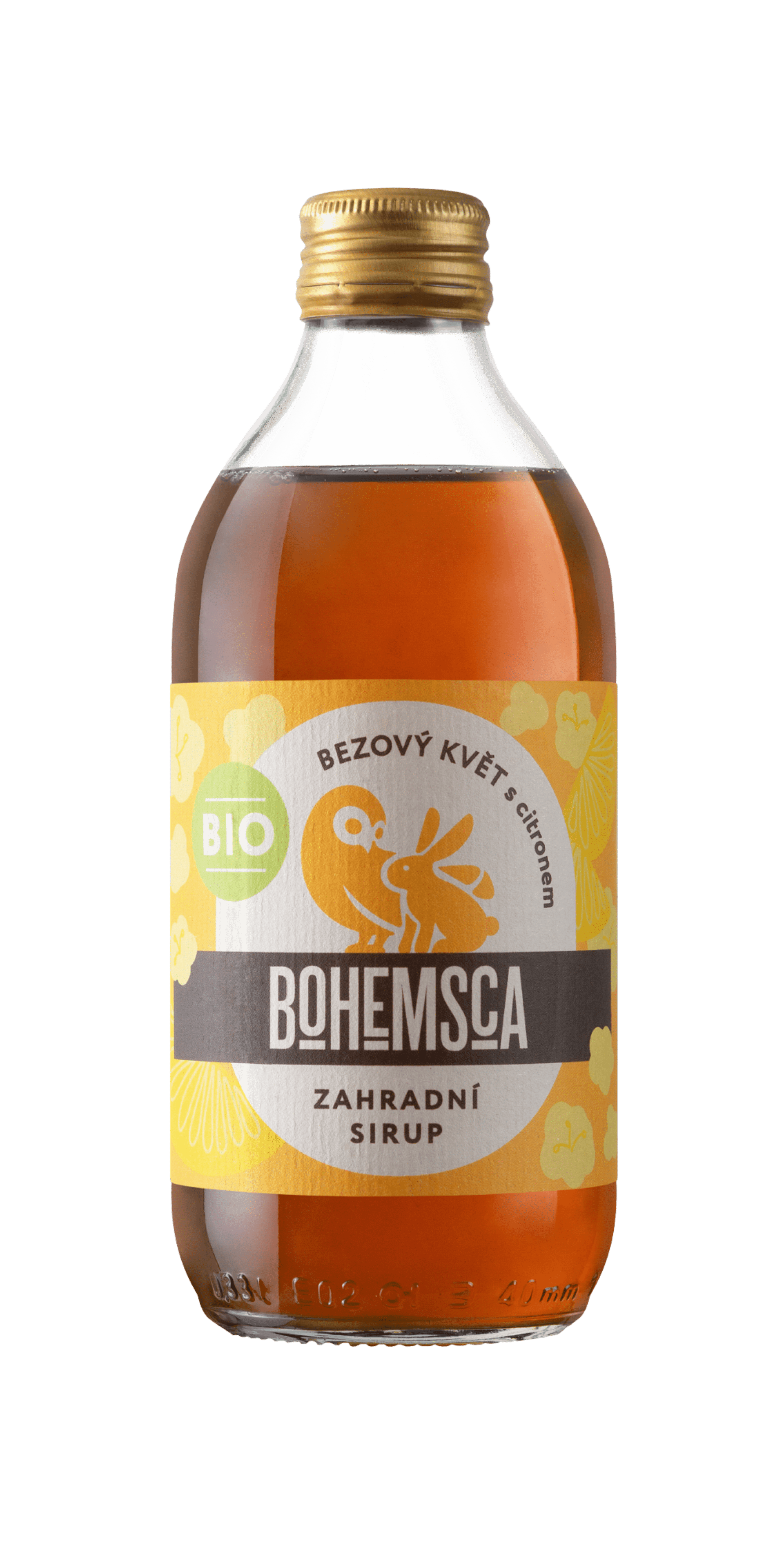 Bohemsca Zahradní sirup - Bezový květ s citrónem BIO sklo 330 ml expirace