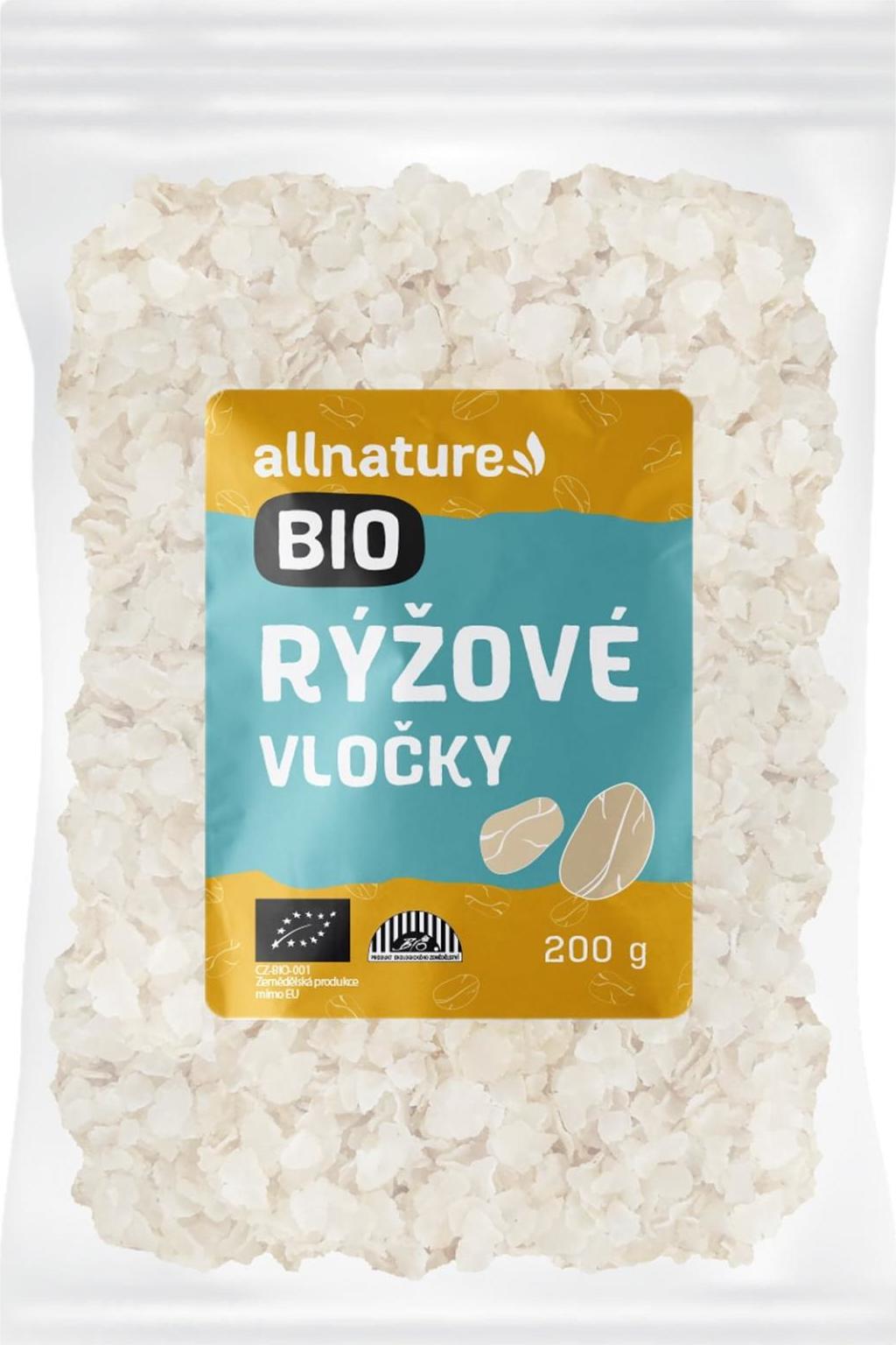 Allnature Rýžové vločky BIO 200 g