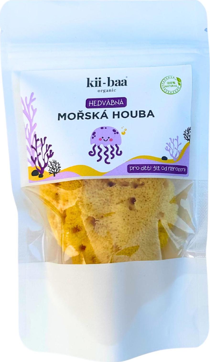 kii-baa® organic Nejjemnější mořská houba k mytí miminka 8-10 cm 1ks