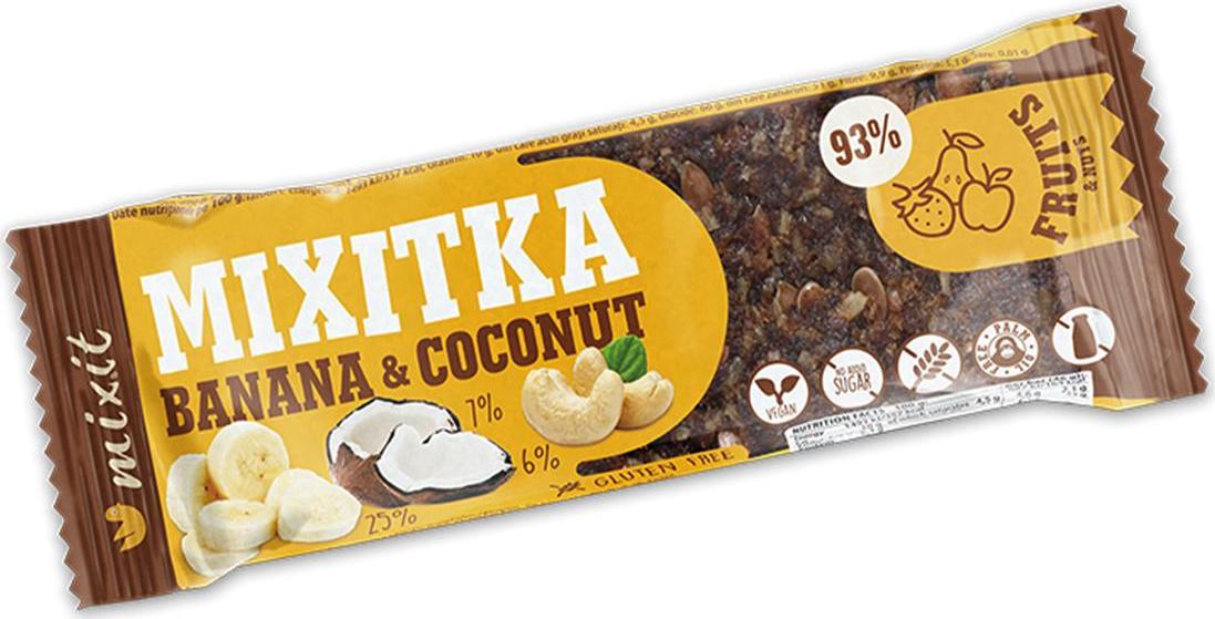 Mixit Mixitka BEZ LEPKU- Banán+kokos 46 g