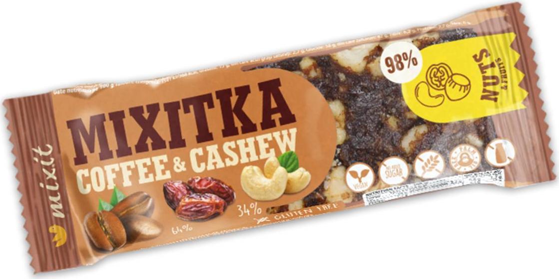 Mixit Mixitka BEZ LEPKU - Káva + Kešu 44 g