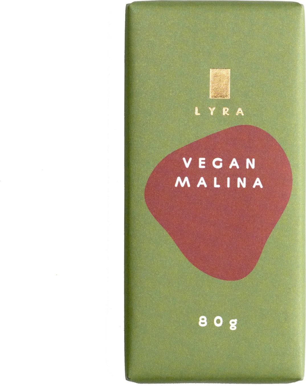 LYRA Vegan čokoláda Malina 80 g