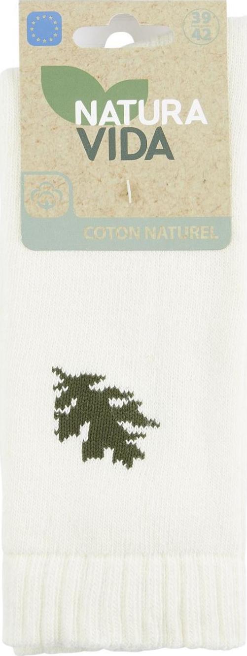 NATURA VIDA PONOŽKY COTTON REGULAR NATUREL 39-42 1 ks