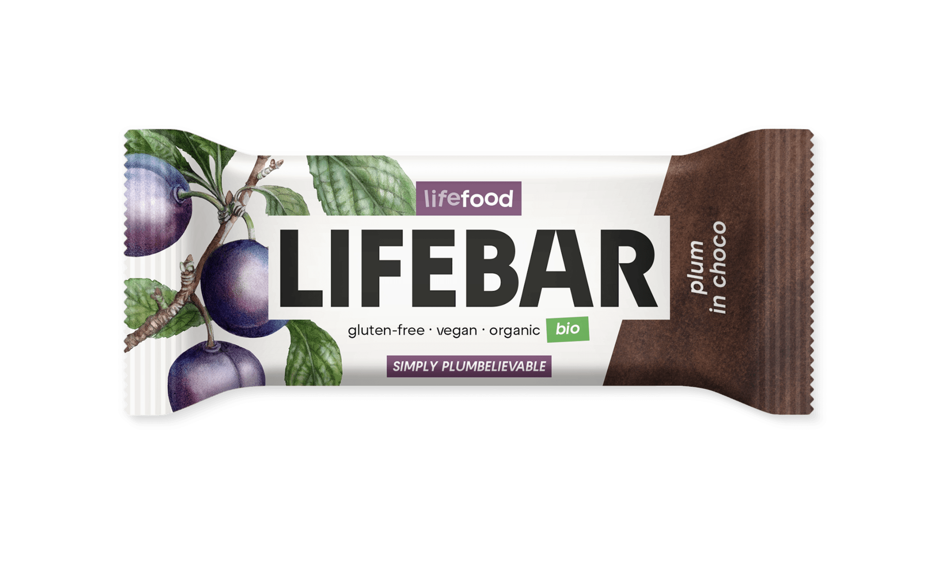 Lifefood Lifebar InChoco Tyčinka švestka raw BIO 40 g