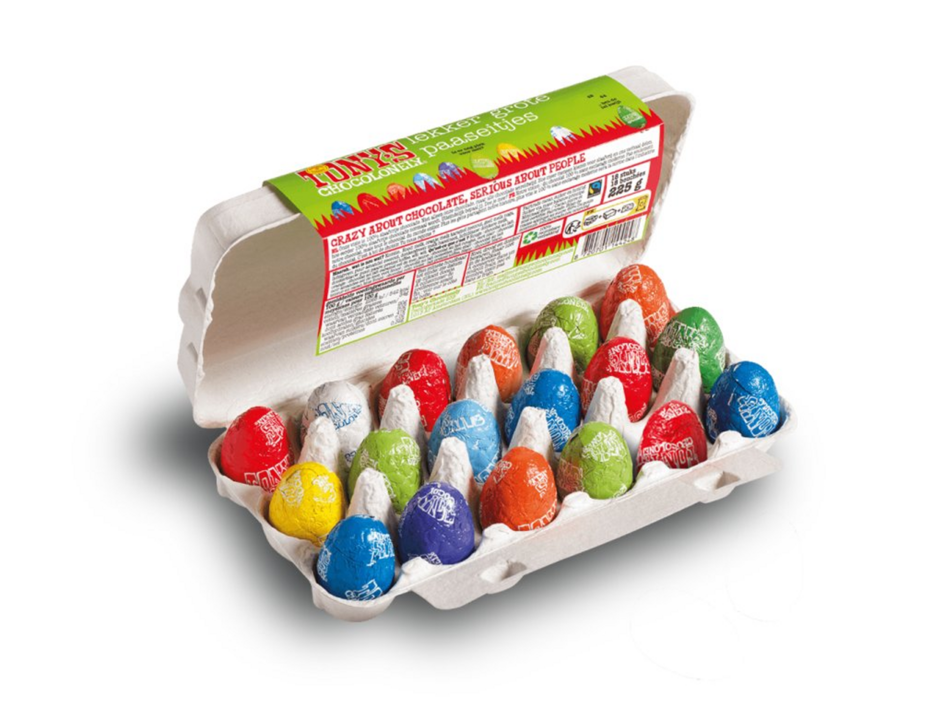Tony´s Chocolonely Velikonoční vajíčka mix 18ks 225 g
