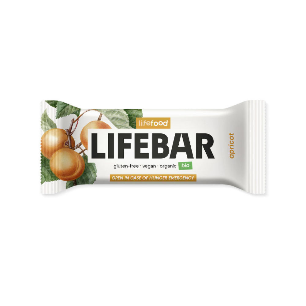 Tyčinka Lifebar meruňková RAW 40 g BIO   LIFEFOOD Lifefood