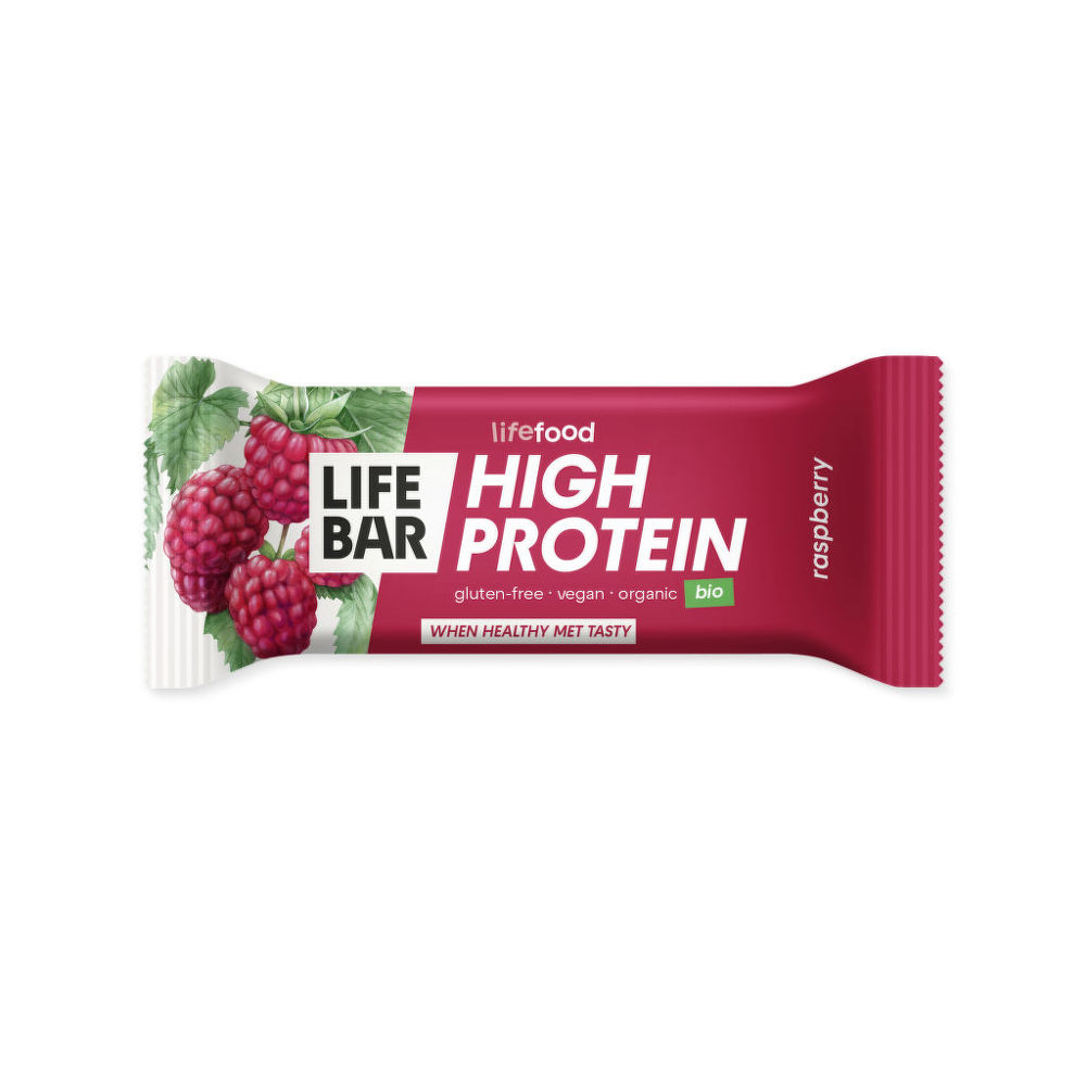 Tyčinka Lifebar proteinová s malinami 40 g BIO   LIFEFOOD Lifefood