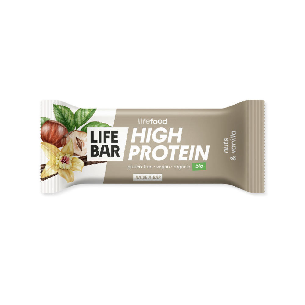 Tyčinka Lifebar proteinová s ořechy a vanilkou 40 g BIO   LIFEFOOD Lifefood