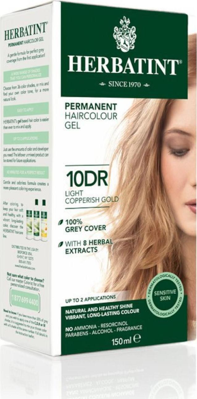 HERBATINT Permanentní barva na vlasy světle měděná zlatá 10DR 150 ml