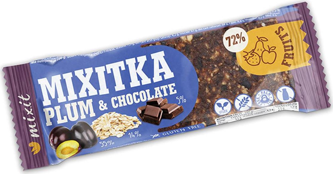 Mixit Mixitka BEZ LEPKU - Švestka + čokoláda 46 g