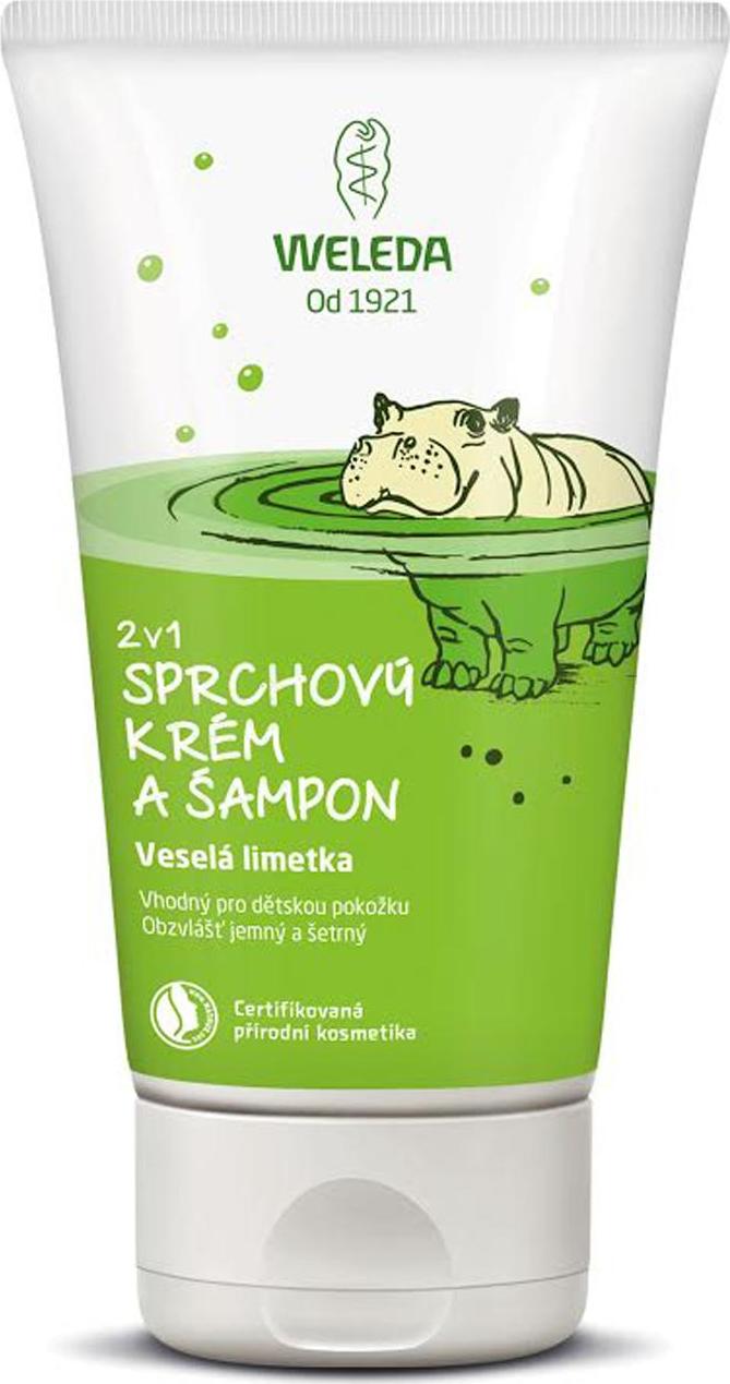 Weleda 2 v 1 sprchový krém a šampon Veselá limetka 150 ml