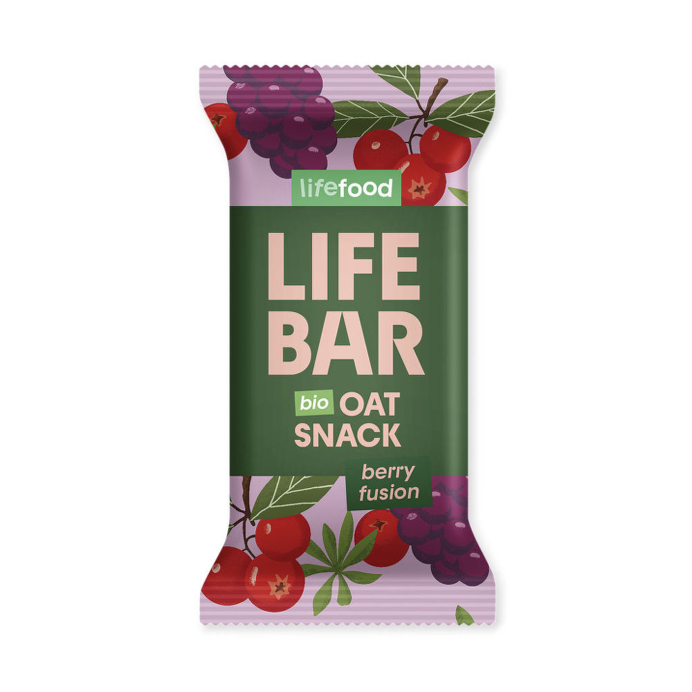 Tyčinka Lifebar Oat snack ovocný 40 g BIO   LIFEFOOD Lifefood