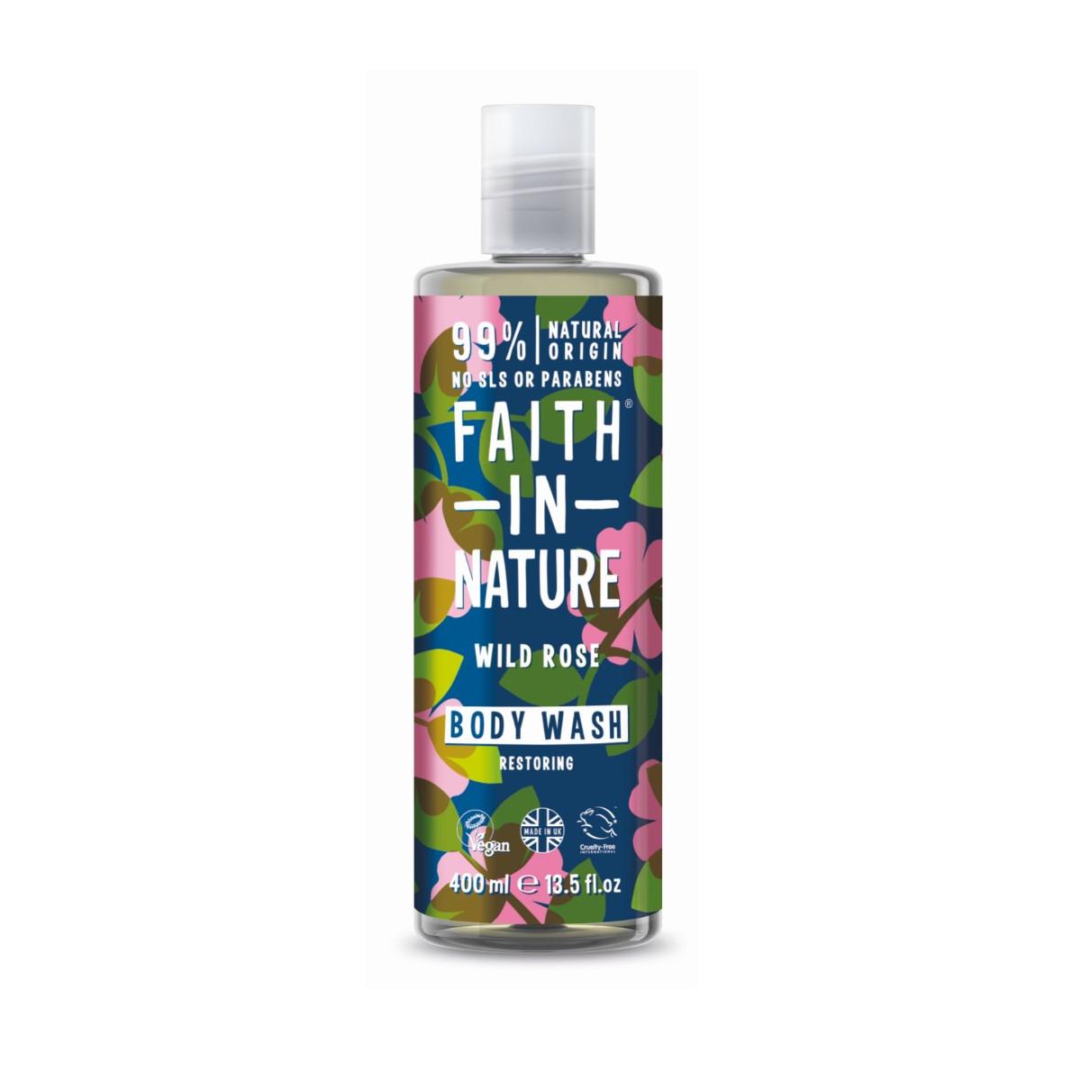 Faith in Nature Sprchový gel Divoká růže 400 ml