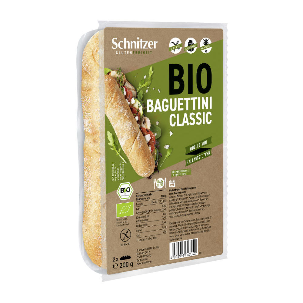 Bagetky klasik bezlepkové 200 g BIO   SCHNITZER Schnitzer