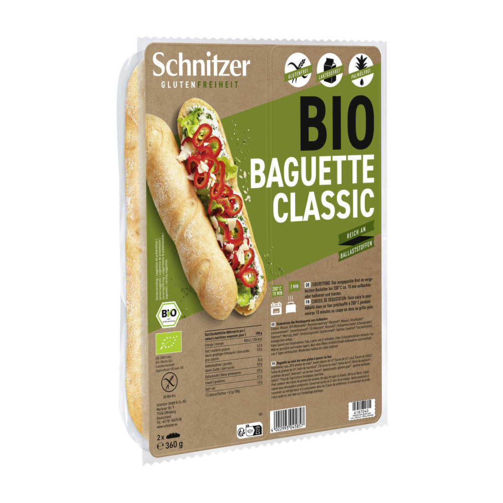 Bagety klasik bezlepkové 360 g BIO   SCHNITZER Schnitzer