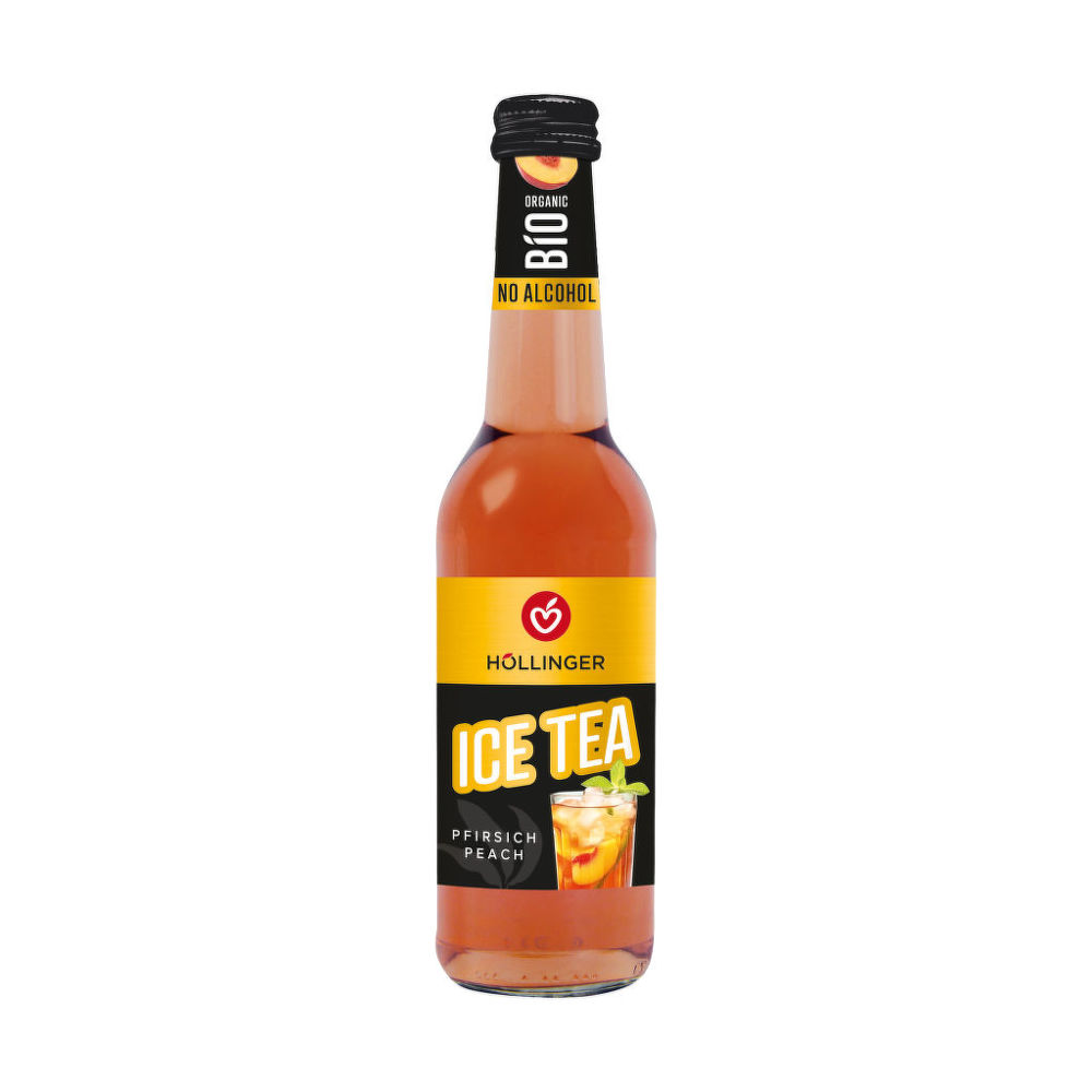 Drink nealkoholický Ice Tea Broskev 330 ml BIO   HOLLINGER Hollinger