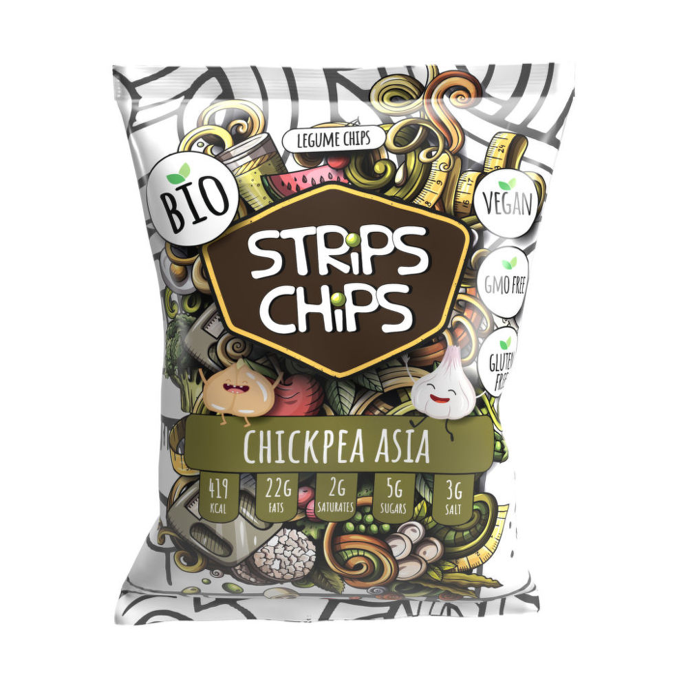 Krekry luštěninové Asia 90 g BIO   STRIPS CHIPS Strips Chips