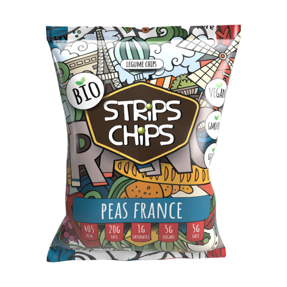 Krekry luštěninové France 90 g BIO   STRIPS CHIPS Strips Chips