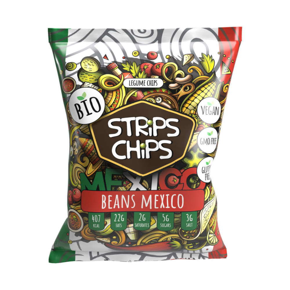 Krekry luštěninové Mexico 90 g BIO   STRIPS CHIPS Strips Chips