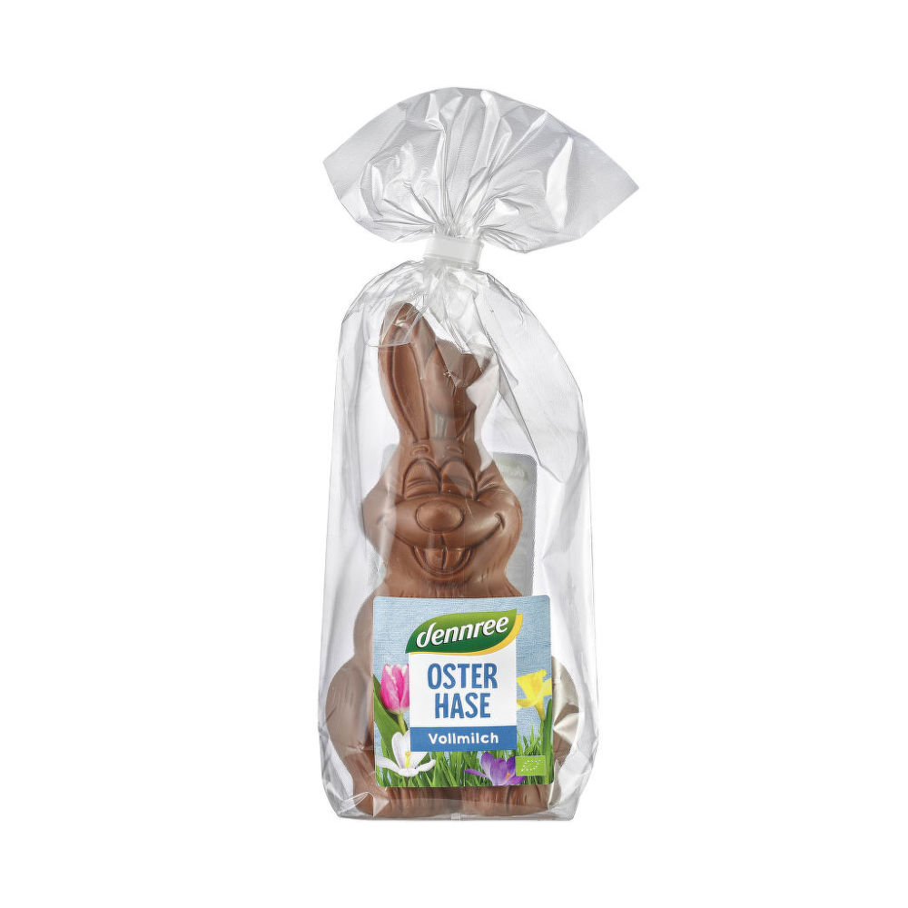 Figurka čokoládová mléčná velikonoční zajíček 75 g BIO   DENNREE Dennree