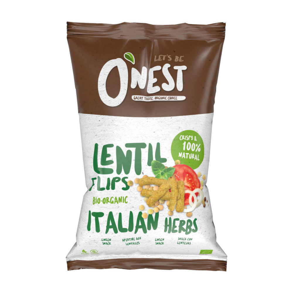 Křupky čočkové italské bylinky 75 g BIO   O´NEST O´NEST