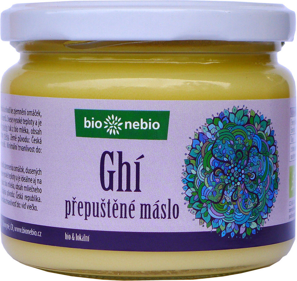 Máslo přepuštěné ghí ČESKÉ 330 ml BIO   BIO NEBIO Bio nebio