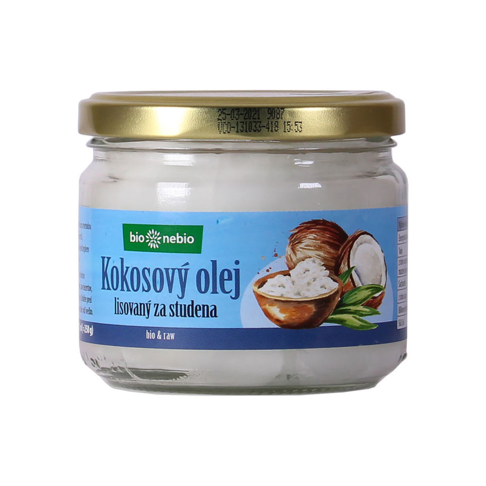 Olej kokosový lisovaný za studena 250 g BIO   BIO NEBIO Bio nebio