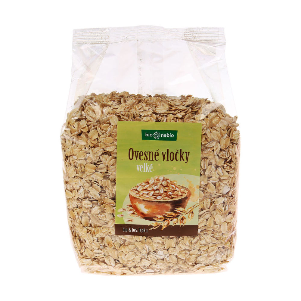 Vločky ovesné bezlepkové velké 500 g BIO   BIO NEBIO Bio nebio