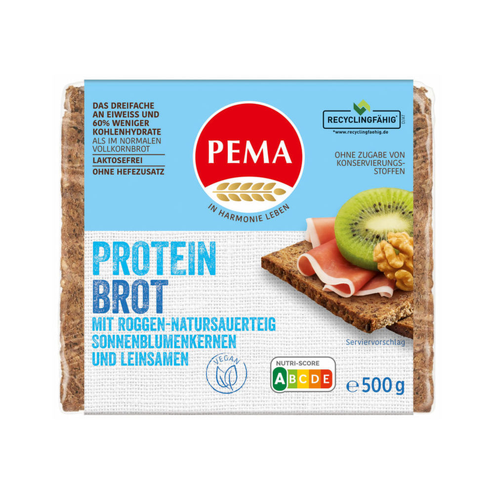 Chléb proteinový se slunečnicovým semínkem 500 g BIO   PEMA Pema