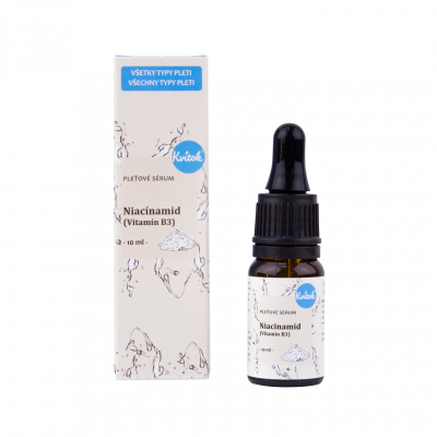 Kvitok Pleťové sérum - Niacinamid (vitamin B3) (10 ml) - pro aknózní, citlivou i zralou pleť z Econea.cz