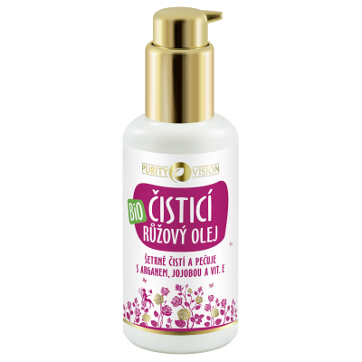 Purity Vision Růžový čisticí olej s arganem, jojobou a vit. E, BIO (100 ml) z Econea.cz