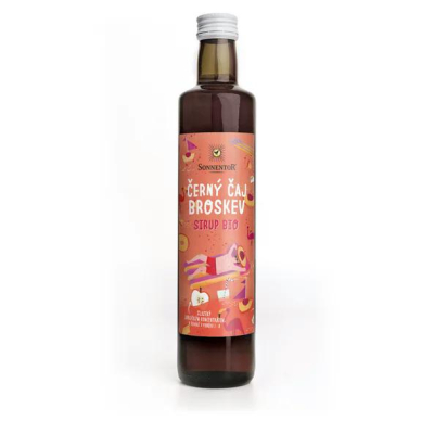 Sonnentor Sirup BIO - černý čaj a broskev (500 ml) - bez přidaného cukru z Econea.cz