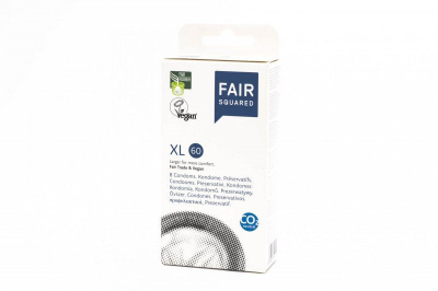 Fair Squared Kondom XL 60 (8 ks) - veganské a fair trade z Econea.cz